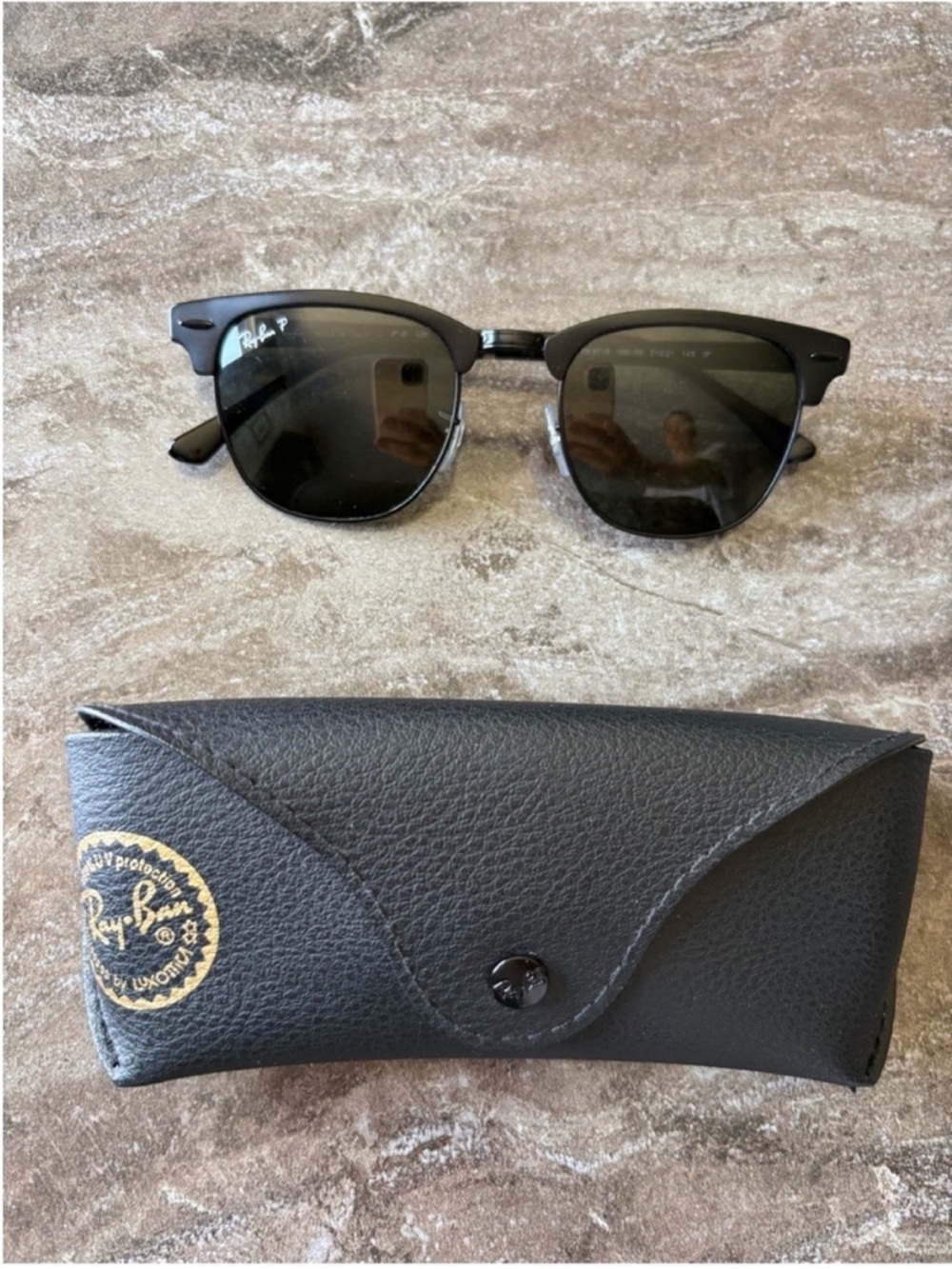 Ray-Ban Clubmaster Metal Polarized Sunglasses - 51mm